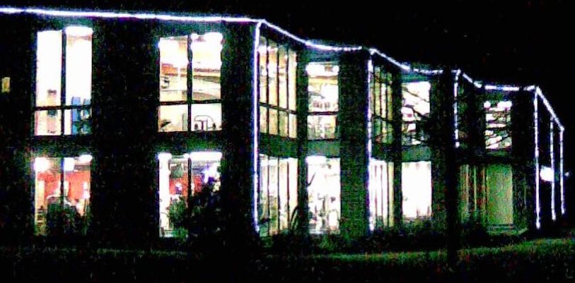 Gebäude Kontur Beleuchtung mit LED Leiste